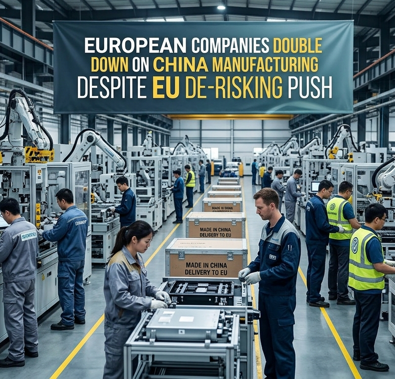 European companies double down on China manufacturing despite EU de-risking push